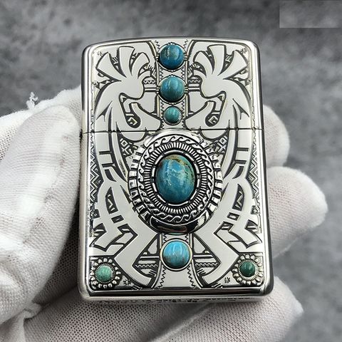 Bật Lửa Zippo ZA-5-8B K-indian Spirit - Đồng Thau Cao Cấp với Họa Tiết Tinh Xảo, Sang Trọng và Bền Bỉ, Quà Tặng Hoàn Hảo