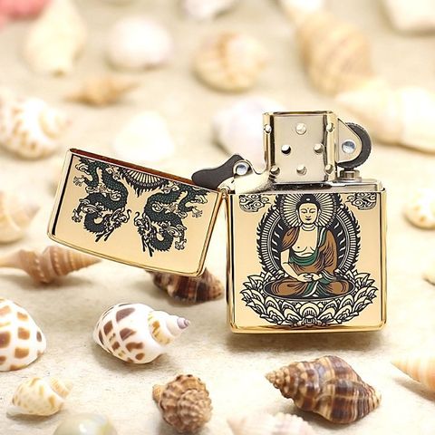 Bật Lửa Zippo ZBT-4-14 Như Lai Đức Tin Vàng - Bật Lửa Đồng Thau Tinh Xảo, Quà Tặng Độc Đáo Cho Tín Đồ Zippo