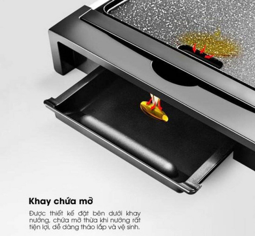 Bếp Nướng Điện Không Khói SATO BN21 - Thiết Kế Hiện Đại, Khay Nướng Rộng, Tiết Kiệm Điện, Công Suất 1500W, Phù Hợp Mọi Món Nướng