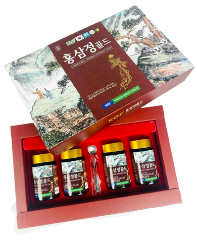 Cao Hồng Sâm Núi KGF Hàn Quốc - Hỗ Trợ Bồi Bổ Sức Khỏe, Hộp 4 Lọ x 250g, Chất Lượng Cao Dưỡng Chất Từ Hồng Sâm 6 Năm Tuổi
