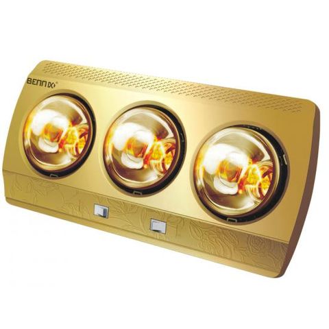 Đèn Sưởi Nhà Tắm 3 Bóng Bennix BN-03BG - Thiết Kế Hiện Đại, Công Suất 825W, Tiết Kiệm Điện, Không Gây Khó Chịu, Sử Dụng Tia Hồng Ngoại