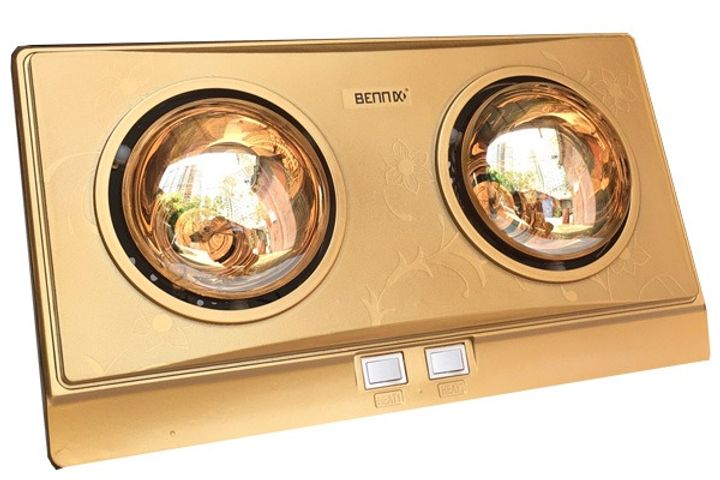 Đèn Sưởi Nhà Tắm Bennix BN-2G - 2 Bóng Sưởi 550W, Chống Nước, An Toàn Dùng Trong Phòng Tắm, Nhanh Chóng Ấm Áp