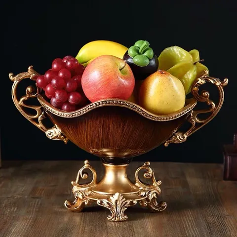 Đĩa Để Hoa Quả Mạ Vàng Tân Cổ Điển - Trang Trí Sang Trọng Cho Nhà Cửa Và Quà Tặng Ý Nghĩa