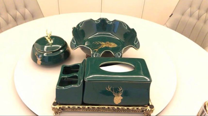 Đĩa Đựng Hoa Quả Bánh Kẹo Gốm Sứ Phong Cách Bắc Âu - Đồ Trang Trí Xinh Xắn Cho Bàn Tiệc, Quà Tặng Độc Đáo