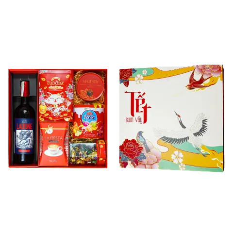 Hộp quà Tết đẹp An Khang 1 Cao Minh gồm 6 sản phẩm