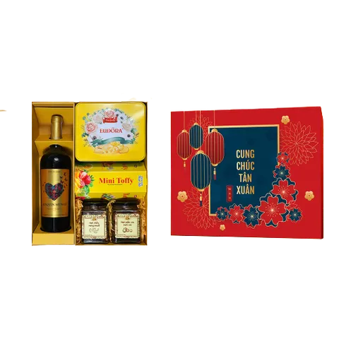 Hộp quà Tết đẹp Cao Minh Phú Quý 5 gồm 5 sản phẩm
