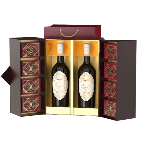 Hộp quà Tết sang trọng The Wine Box 12 gồm 10 sản phẩm