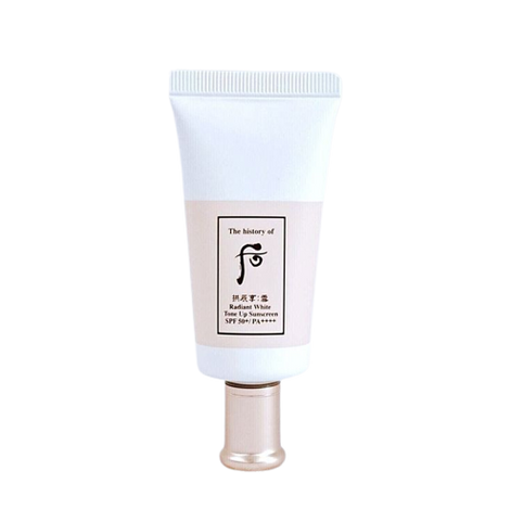 Kem Chống Nắng Whoo Radiant White Tone Up SPF 50+/PA++++ - Dưỡng Trắng, Nâng Tông Da, Chất Kem Mỏng Nhẹ, Không Nhờn Dính
