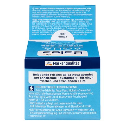 Kem Dưỡng Da Balea Aqua Creme-Gel 50ml - Cấp Nước, Dưỡng Ẩm - Mỹ Phẩm Cao Cấp Đức, Phù Hợp Mọi Loại Da