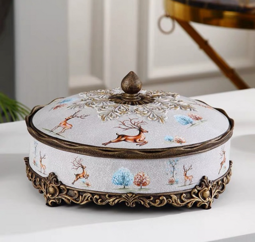 Khay Đựng Bánh Mứt Kẹo Hình Hươu 5 Ngăn - Thiết Kế Độc Đáo Mang Lại Phúc Lộc Thọ Cho Ngày Tết