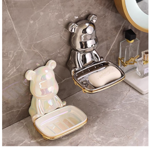 Khay Sứ Decor Đa Năng Hình Gấu Dễ Thương - Trang Trí Nhà Cửa Sang Trọng, Quà Tặng Độc Đáo, Họa Tiết Tinh Xảo