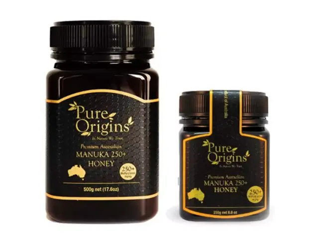Mật Ong Manuka MGO 250+ Pure Origins Úc - Thực Phẩm Chức Năng Hỗ Trợ Kháng Khuẩn, Tăng Cường Đề Kháng và Chăm Sóc Da