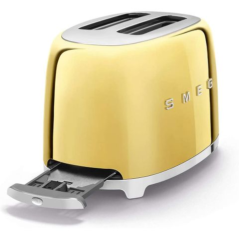 Máy Nướng Bánh Mì Smeg TSF01GOEU Gold Glossy - Thiết Kế Sang Trọng, Đa Chức Năng Với 6 Cấp Độ Nướng Cho Bữa Sáng Hoàn Hảo