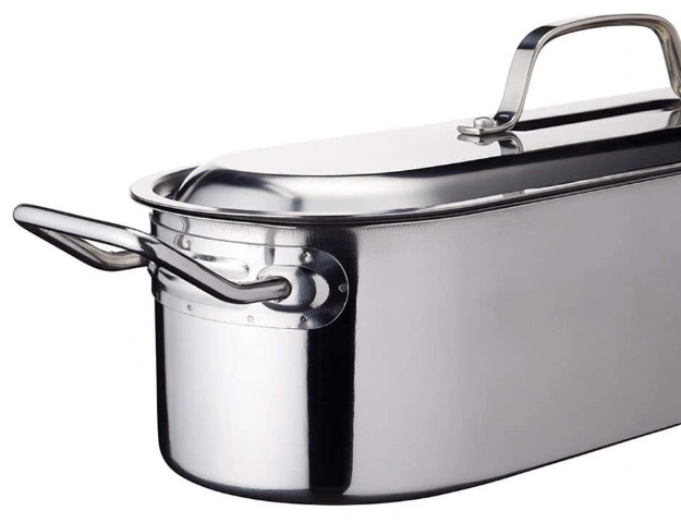Nồi Hấp Cá Kitchen Craft Thép Cao Cấp Có Nắp Đậy - Kích Thước 45cm, Giữ Hương Vị Thức Ăn Thơm Ngon, An Toàn Sức Khỏe