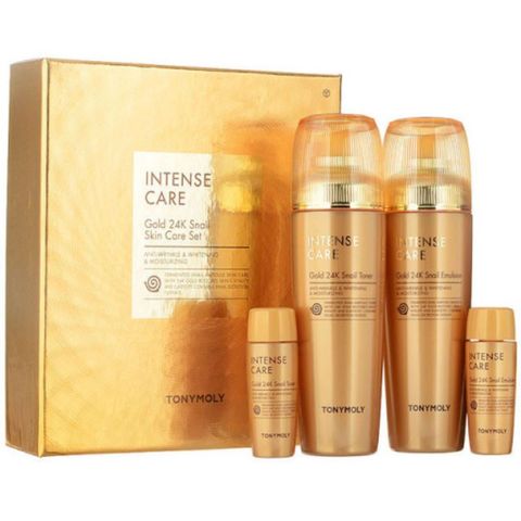 Set dưỡng da Tonymoly ốc sên và vàng 24K - Ampoule cấp ẩm, làm săn chắc da, giảm nếp nhăn, trắng sáng đồng đều