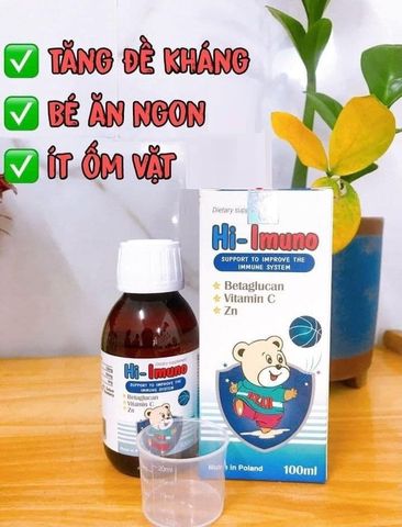 Siro Hi-Imuno Tăng Đề Kháng Cho Trẻ Từ 1 Tuổi - Hỗ Trợ Miễn Dịch, Vị Ngọt Dễ Uống, 100ml