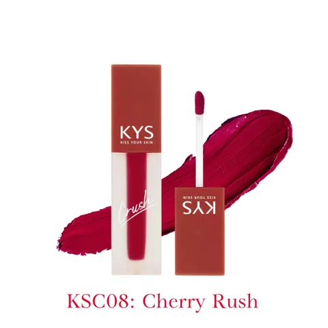 Son kem KYS Chocolate Crush đỏ cherry KSC08 Cherry Rush