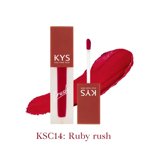 Son kem KYS Chocolate Crush đỏ nhung KSC14 Ruby Rush