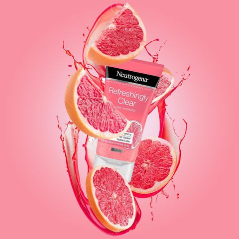 Sữa Rửa Mặt Neutrogena Refreshingly Clear 150ml - Giúp Làm Sạch Da Dễ Bị Mụn, Cấp Ẩm 24 Giờ và Hương Bưởi Tươi Mát