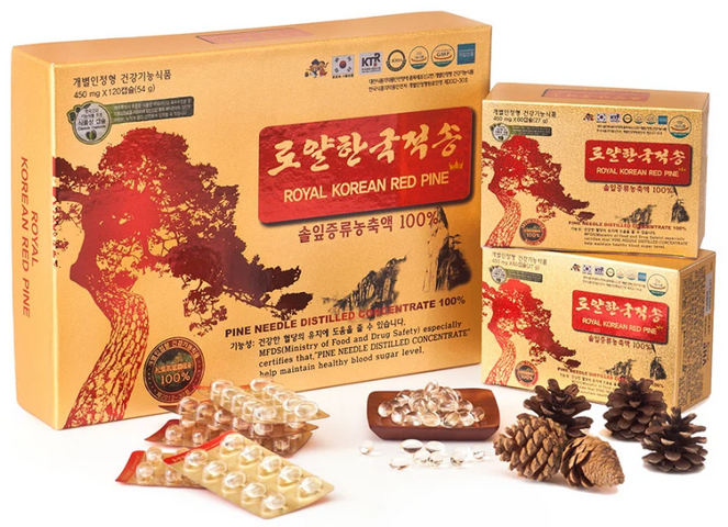 Tinh Dầu Thông Đỏ Hoàng Gia Royal Korean Red Pine 120 Viên - Hỗ Trợ Sức Khỏe, Tăng Cường Đề Kháng, Dễ Uống, Chiết Xuất Tự Nhiên