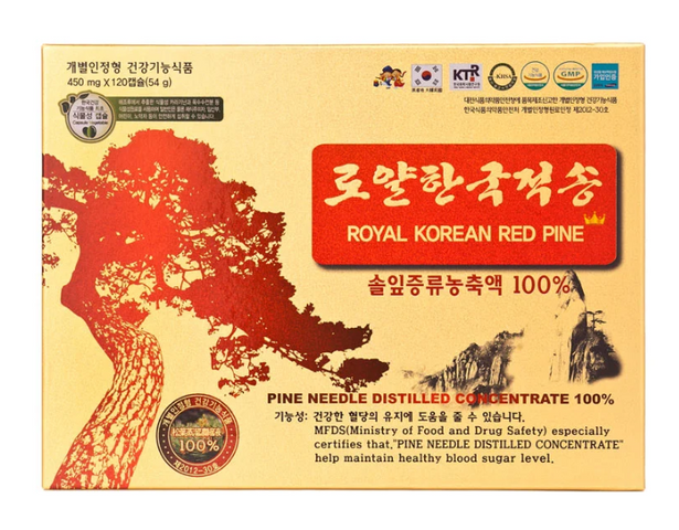 Tinh Dầu Thông Đỏ Hoàng Gia Royal Korean Red Pine 120 Viên - Hỗ Trợ Sức Khỏe, Tăng Cường Đề Kháng, Dễ Uống, Chiết Xuất Tự Nhiên