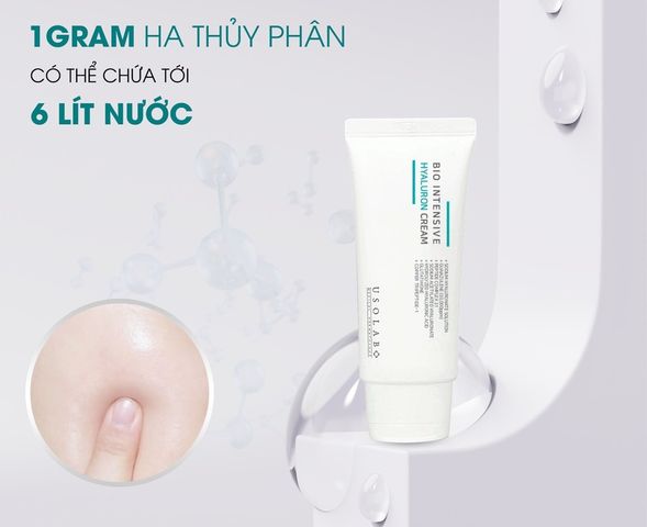 Kem Dưỡng Usolab Bio Intensive Hyaluron Cream 50ml - Cấp Nước và Làm Sáng Da, Dưỡng Ẩm Chuyên Sâu Cho Tất Cả Các Loại Da