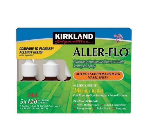Xịt Mũi Kirkland Aller-Flo Chính Hãng 18.2ml - Giảm Viêm Xoang, Dị Ứng, Thoải Mái Giấc Ngủ Cho Người Lớn Và Trẻ Em Trên 4 Tuổi