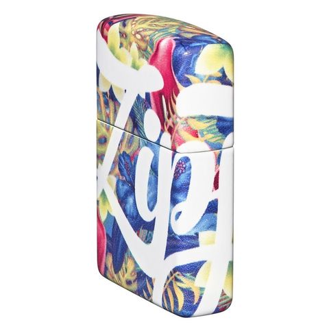 Bật Lửa Zippo 49436 Thiết Kế Hoa Nhiệt Đới - Bật Lửa Chống Gió Có Thể Nạp Lại Sang Trọng, Quà Tặng Độc Đáo cho Người Yêu Thích Fandom