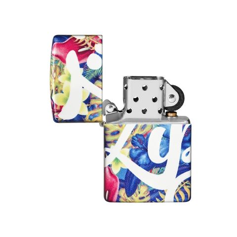 Bật Lửa Zippo 49436 Thiết Kế Hoa Nhiệt Đới - Bật Lửa Chống Gió Có Thể Nạp Lại Sang Trọng, Quà Tặng Độc Đáo cho Người Yêu Thích Fandom