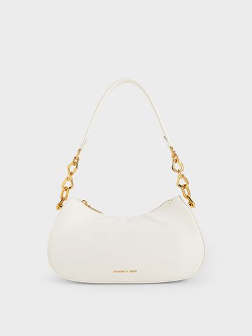 Túi xách Moira Sculptural Shoulder Bag CK2-20781967 White