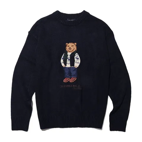 Áo len sweater Whoau Premium Dumble Steve WHKAC4T02U Navy