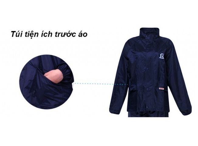 Áo Mưa Phản Quang Rando A+ Kèm Nón Xoay Tiện Lợi - Đồ Thể Thao Du Lịch An Toàn Cho Người Mặc Khi Đi Mưa