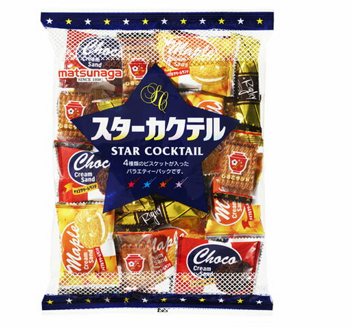 Bánh Quy Hỗn Hợp Matsunaga Star Cocktail - 4 Hương Vị Ngọt Ngào, Giòn Tan - Đặc Sản Bánh Kẹo Nhật Bản Ngon Khó Cưỡng