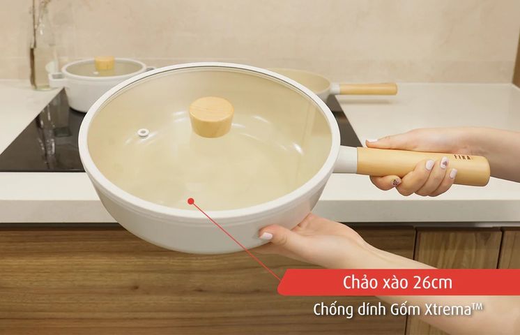 Bộ Nồi Chảo Neoflam Fika IH 5 Món - Chất Liệu Nhôm Cao Cấp, Gốm Chống Dính Xtrema, An Toàn Cho Sức Khỏe