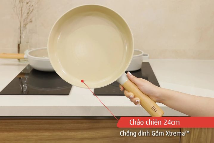 Bộ Nồi Chảo Neoflam Fika IH 5 Món - Chất Liệu Nhôm Cao Cấp, Gốm Chống Dính Xtrema, An Toàn Cho Sức Khỏe