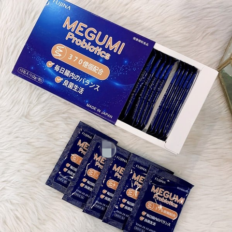 Bột Uống Men Vi Sinh Fujina Megumi Probiotics Nhật Bản - Tăng Cường Miễn Dịch, Hỗ Trợ Tiêu Hóa, Dạng Bột Dễ Dàng Sử Dụng, Hộp 15 Gói