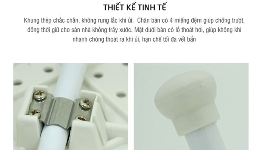 Cầu Là Thấp Ủi Quần Áo Lock&Lock P-1115 - Bàn Là Hơi Nước Tiện Dụng, Thiết Kế Nhỏ Gọn và Chống Trơn Trượt