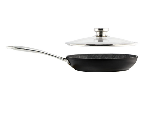 Chảo Vân Đá Chống Dính Elmich Opal EL-3802 24cm - Nắp Kính, Chất Liệu An Toàn, Phù Hợp Với Mọi Loại Bếp