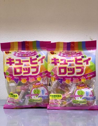 Combo 2 Gói Kẹo Trái Cây Bourbon Cuby Rop - Hương Vị Ngọt Ngào Đặc Trưng, Bánh Kẹo Thích Hợp Cho Mọi Lứa Tuổi
