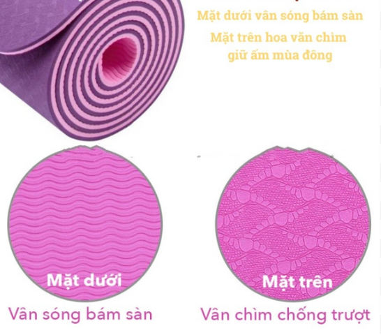 Combo 2 Thảm Nhảy Dây Tập Yoga Justfit - Chất Liệu TPE Không Gây Ồn, Chống Trượt, Độ Dày 8mm, Dễ Dàng Vệ Sinh
