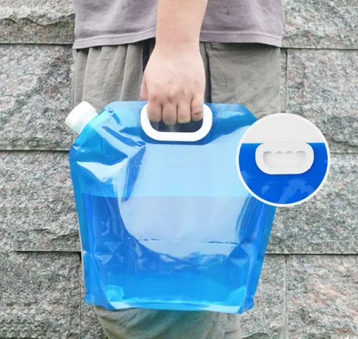 Combo 2 Túi Đựng Nước Siêu Nhẹ 10L - Tiện Dụng Cho Cắm Trại, Du Lịch Ngoài Trời Chất Liệu Nhựa Trong Suốt, Bền Dẻo