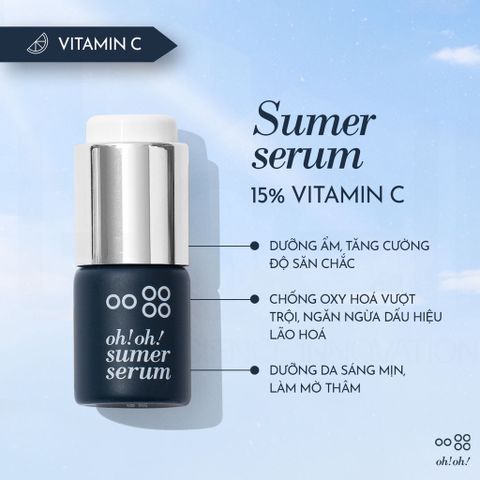Combo 3 Chai Tinh Chất Oh!Oh! Sumer Serum - Hỗ Trợ Làm Sáng Da, Cung Cấp Ẩm, Chống Oxy Hóa Cho Mọi Loại Da