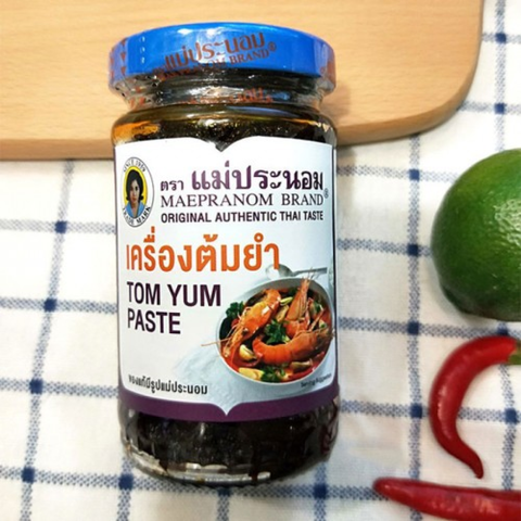 Combo 3 Lọ Sốt Lẩu Thái Maepranom Tom Yum Paste - Hương Vị Chua Cay Đậm Đà Cho Các Món Lẩu Thái Ngày Cuối Tuần
