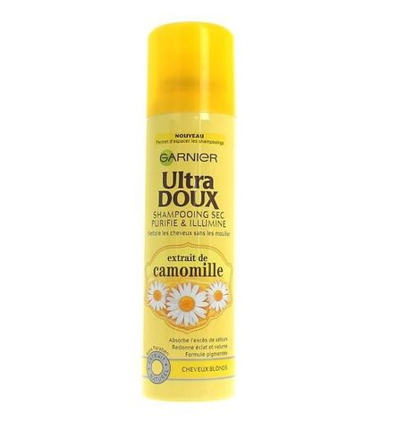 Dầu gội khô Garnier Ultra Doux hoa cúc