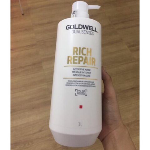 Dầu Hấp Tóc Goldwell Dualsenses Rich Repair 1000ml - Phục Hồi Tóc Khô Xơ, Giúp Tóc Mượt Mà, Bóng Ả, Dưỡng Ẩm Tốt