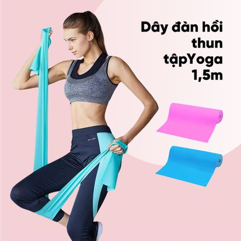 Dây Flexband Kháng Lực Justfit 1.5m - Dụng Cụ Tập Thể Dục Tại Nhà, Tập Yoga và Phục Hồi Chức Năng
