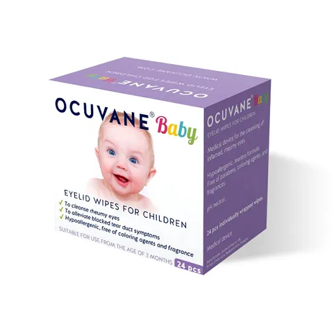 Gạc lau mi mắt cho bé Ocuvane Baby Eyelid Wipes For Children