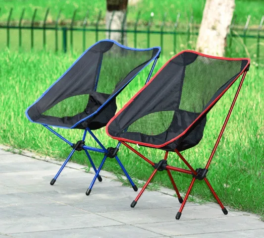 Ghế Gấp Dã Ngoại Đa Năng Hợp Kim Nhôm Có Tựa Lưng êm ái - Tiện Lợi Cho Cắm Trại, Du Lịch, Picnic Với Túi Đựng Kèm Theo
