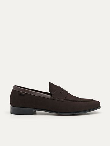 Giày nam Pedro Firth Leather Loafers PM1-46380056 Dark Brown