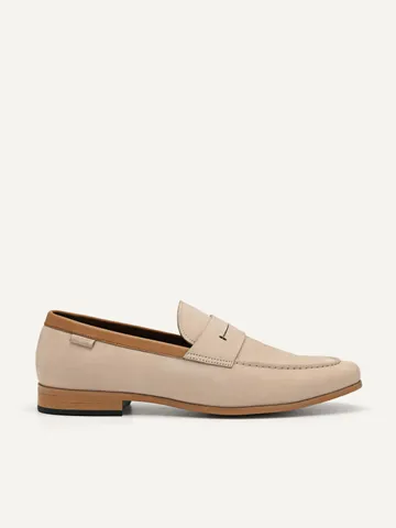 Giày nam Pedro Firth Leather Loafers PM1-46380056 Sand